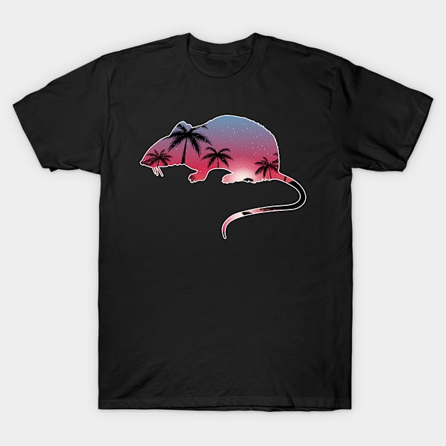 Mouse Beautiful Sunset Beach Palm Tree T-Shirt by jrgmerschmann